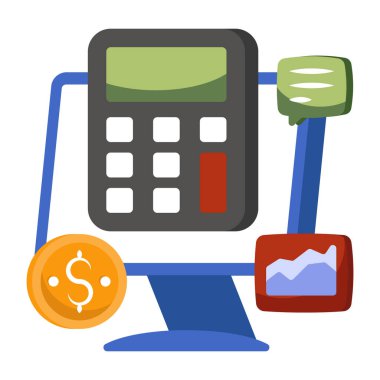 Çevrimiçi hesaplamanın eşsiz bir tasarım simgesi