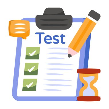 Modern design icon of test clipart
