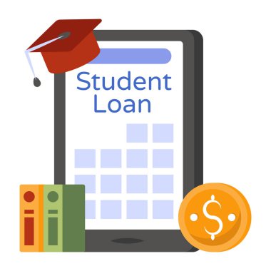 Öğrenci kredisinin eşsiz bir tasarım simgesi