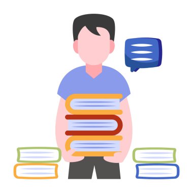 Kitap simgesini tutmanın yaratıcı tasarım vektörü