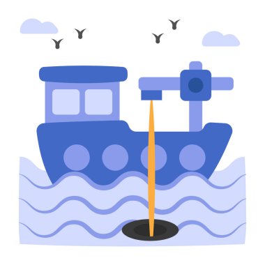 Geminin petrol sızıntısının yaratıcı tasarım simgesi