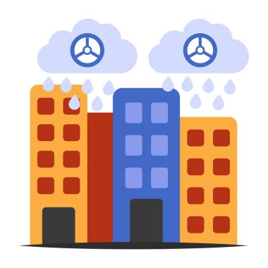 Unique design icon of acidic rain