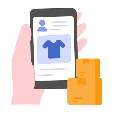 Mobil alışveriş için vektör tasarımı