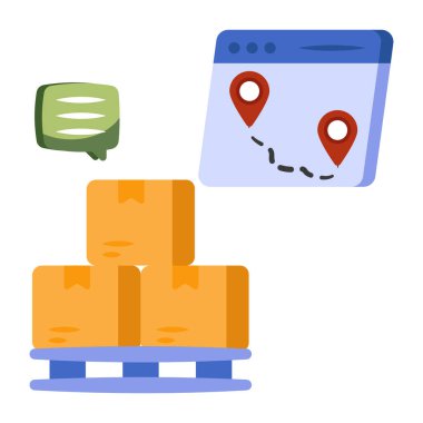 Modern design icon of parcel tracking 