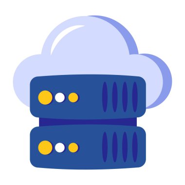 Bulut sunucusunun bir simge tasarımı 