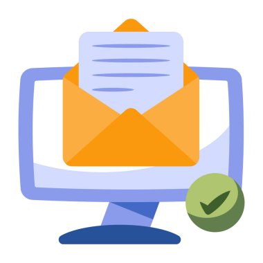 Çevrimiçi e- postaların premium indirme simgesi