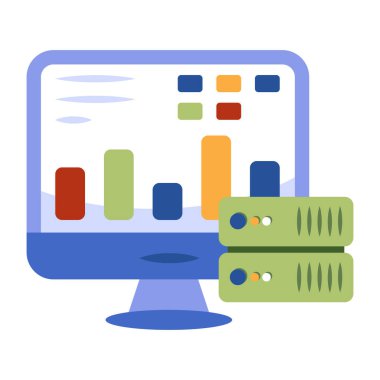 Premium download icon of server analytics