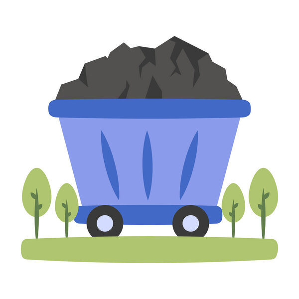 Современный векторный дизайн мусорной тележки города