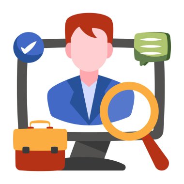 Arama adayının modern tasarım simgesi