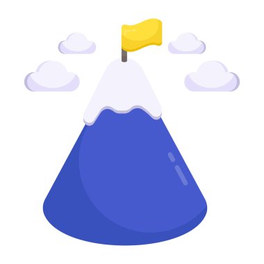 Görevin kavramsal düz tasarım simgesi tamamlandı