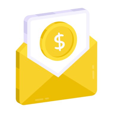 Finansal postaların modern tasarım simgesi