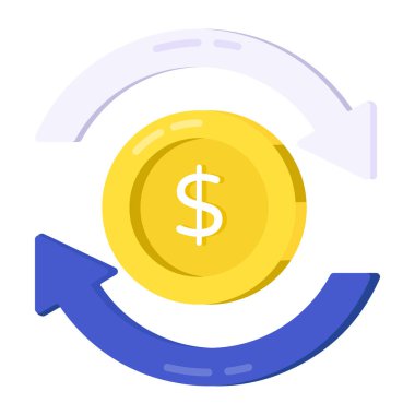 Para transferinin modern tasarım simgesi 