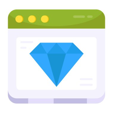 Premium web sitesinin moda tasarım simgesi 