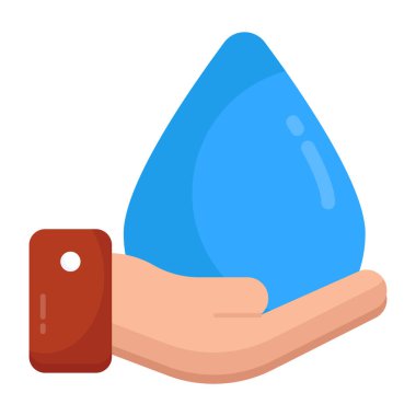 Düz dizayn edilmiş bir su bakımı ikonu
