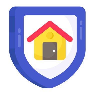 Ev güvenliğinin düzenlenebilir tasarım simgesi 