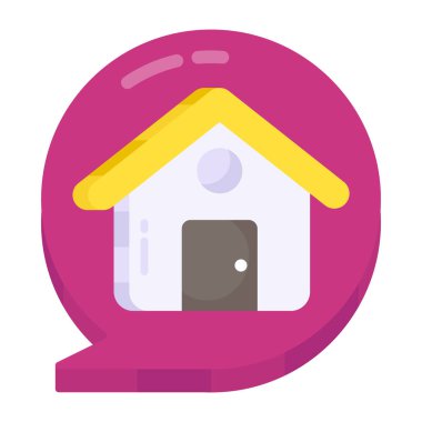 Gayrimenkul sohbetinin mükemmel tasarım simgesi