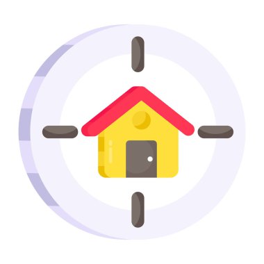 Ev hedefinin yaratıcı tasarım simgesi 