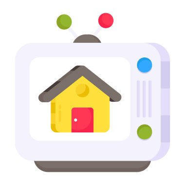 Emlak reklamının eşsiz bir tasarım ikonu.