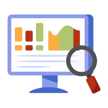 Veri analizinin modern tasarım simgesi 