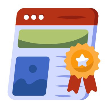 Vector design of awarded website 