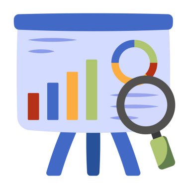 Veri analizinin modern tasarım simgesi 