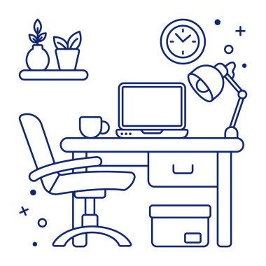 Çalışma odasının premimium indirme simgesi 