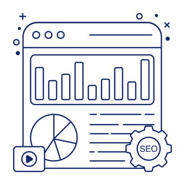 Web istatistiklerinin modern tasarım simgesi 