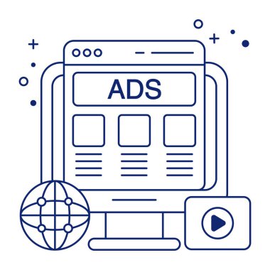        Web reklamının bir simge tasarımı