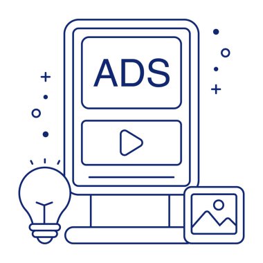 Reklam panosunun premimium indirme simgesi 