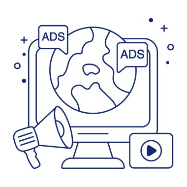 Global reklamın yaratıcı tasarım simgesi