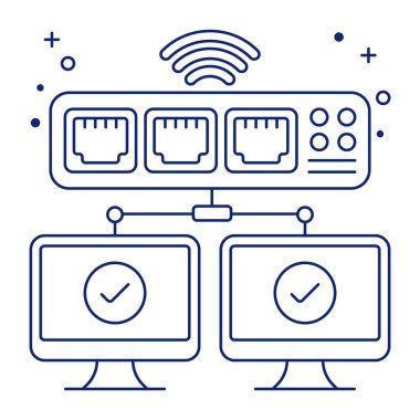 Ethernet ağının bir simge tasarımı 