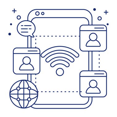 Mobil wifi kullanıcılarının mükemmel tasarım simgesi