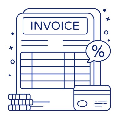 A unique design icon of invoice
