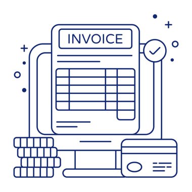 A unique design icon of invoice