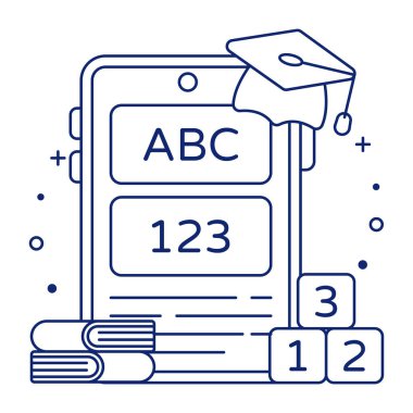 Temel öğrenmenin doğrusal tasarım simgesi