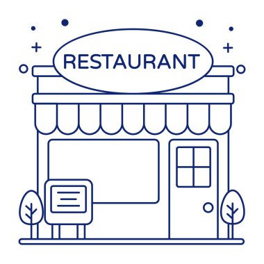 Restoranın mükemmel tasarım simgesi 