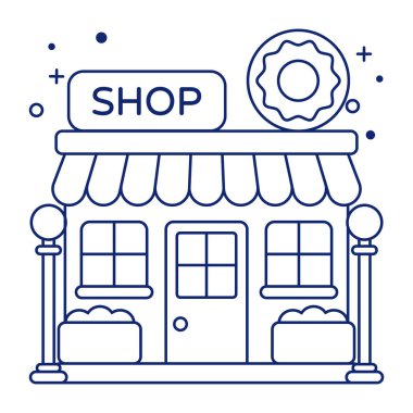 Donut dükkanının tasarım simgesi