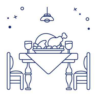 Parti yemeğinin premium indirme simgesi