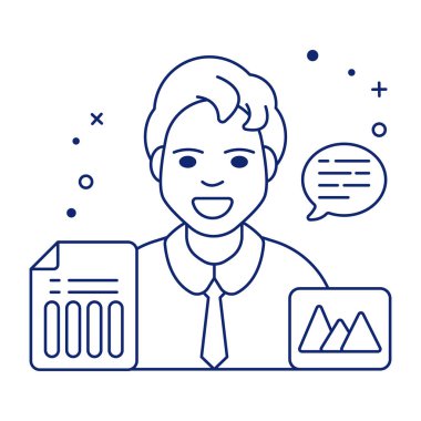 İş sunumunun eşsiz bir tasarım simgesi 