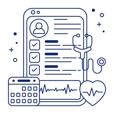 Teletıp 'ın son moda vektör tasarımı 