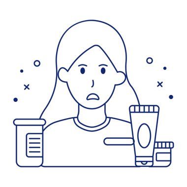 Sivilce suratlı premium indirme simgesi