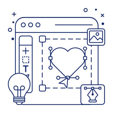 Kalp tasarımının güzel bir tasarımı 