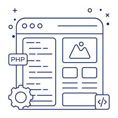 Web manzarasının eşsiz tasarım simgesi