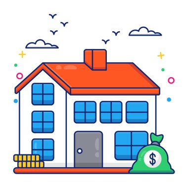 Ev ödemelerinin moda vektör tasarımı