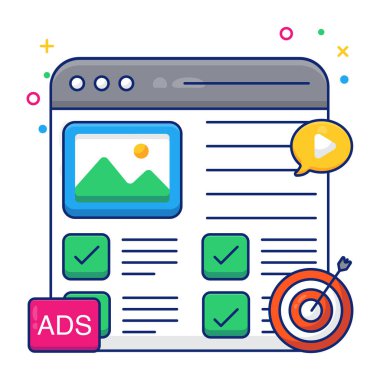 Web manzarasının eşsiz tasarım simgesi