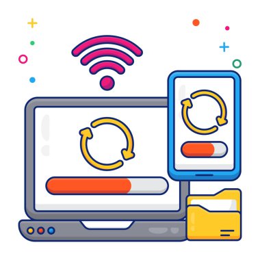 Yanıt veren tasarımın düz tasarım simgesi