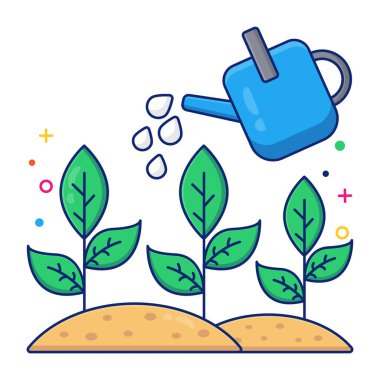An icon design of watering can