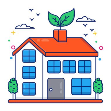 Vector design of eco home
