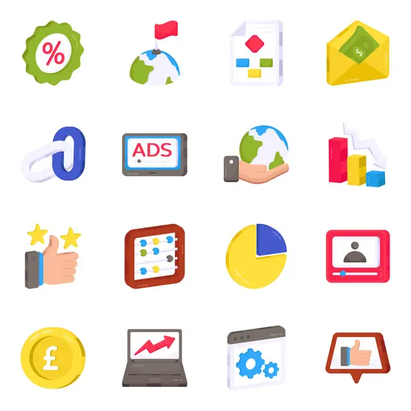 Pack of Business and Money Flat Icons