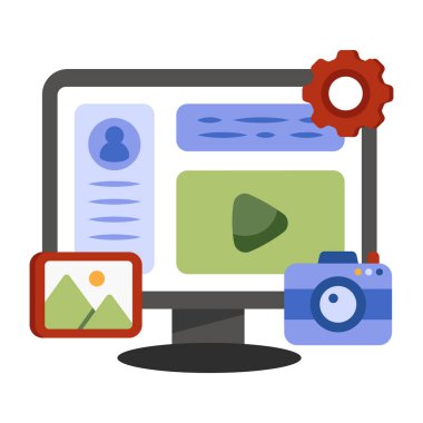 Video ayarlarının moda tasarım simgesi 